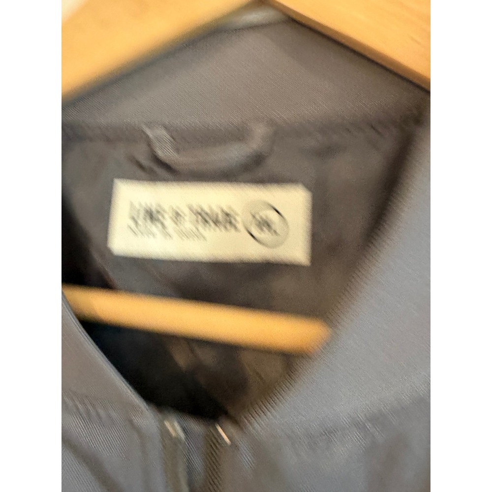 Line of Trade Mens XXL Gray Cotton Blend Full Zip Bomber Jacket Outerwear - Picture 4 of 8